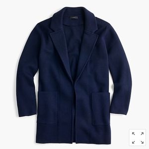 J Crew Navy Sweater Blazer